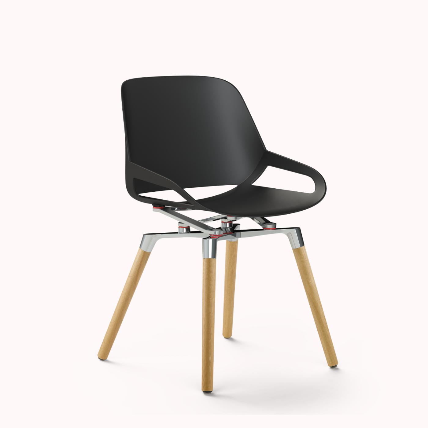 Aeris Numo beweglicher Sitzschalenstuhl mit Holzbeinen