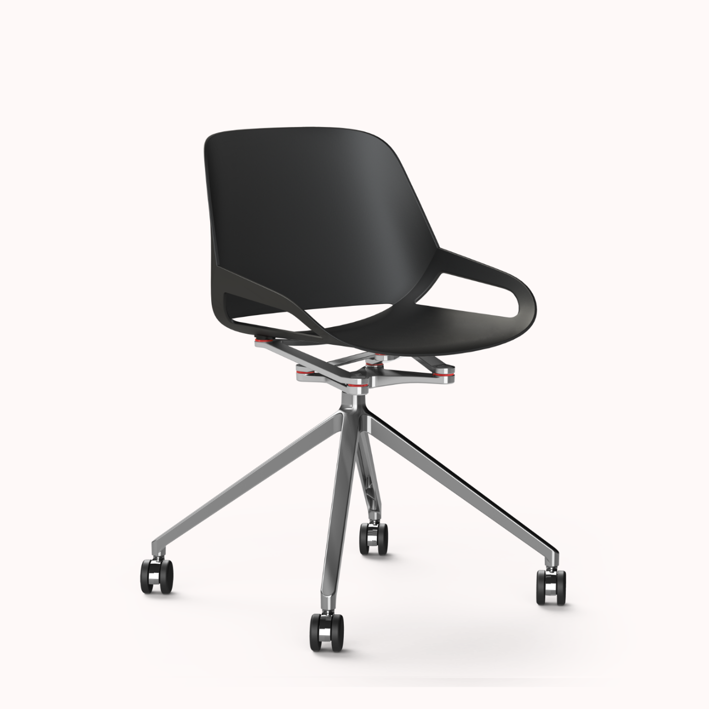 Aeris Numo beweglicher Sitzschalenstuhl mit Rollen