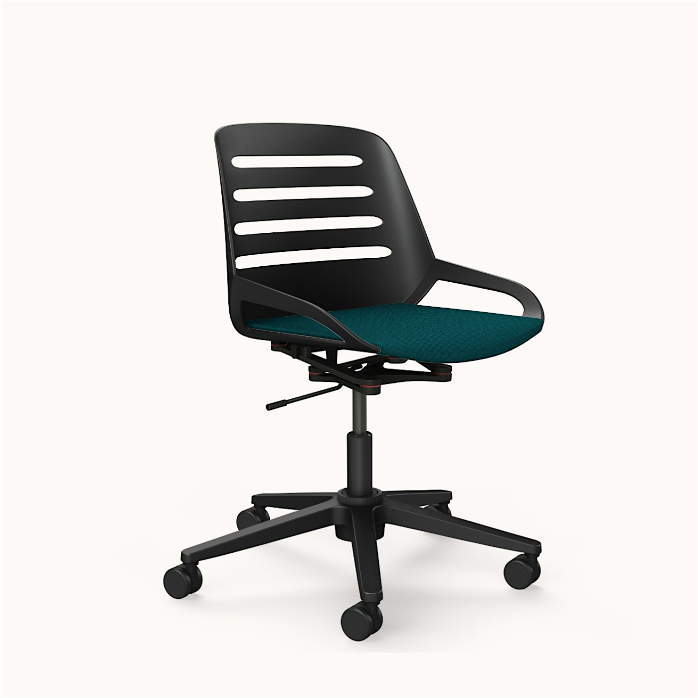 Aeris Numo Task - ergonomischer Bürostuhl teilgepolstert mit Säulenbein, Sitzhöhe 42-53cm, bis 120kg belastbar