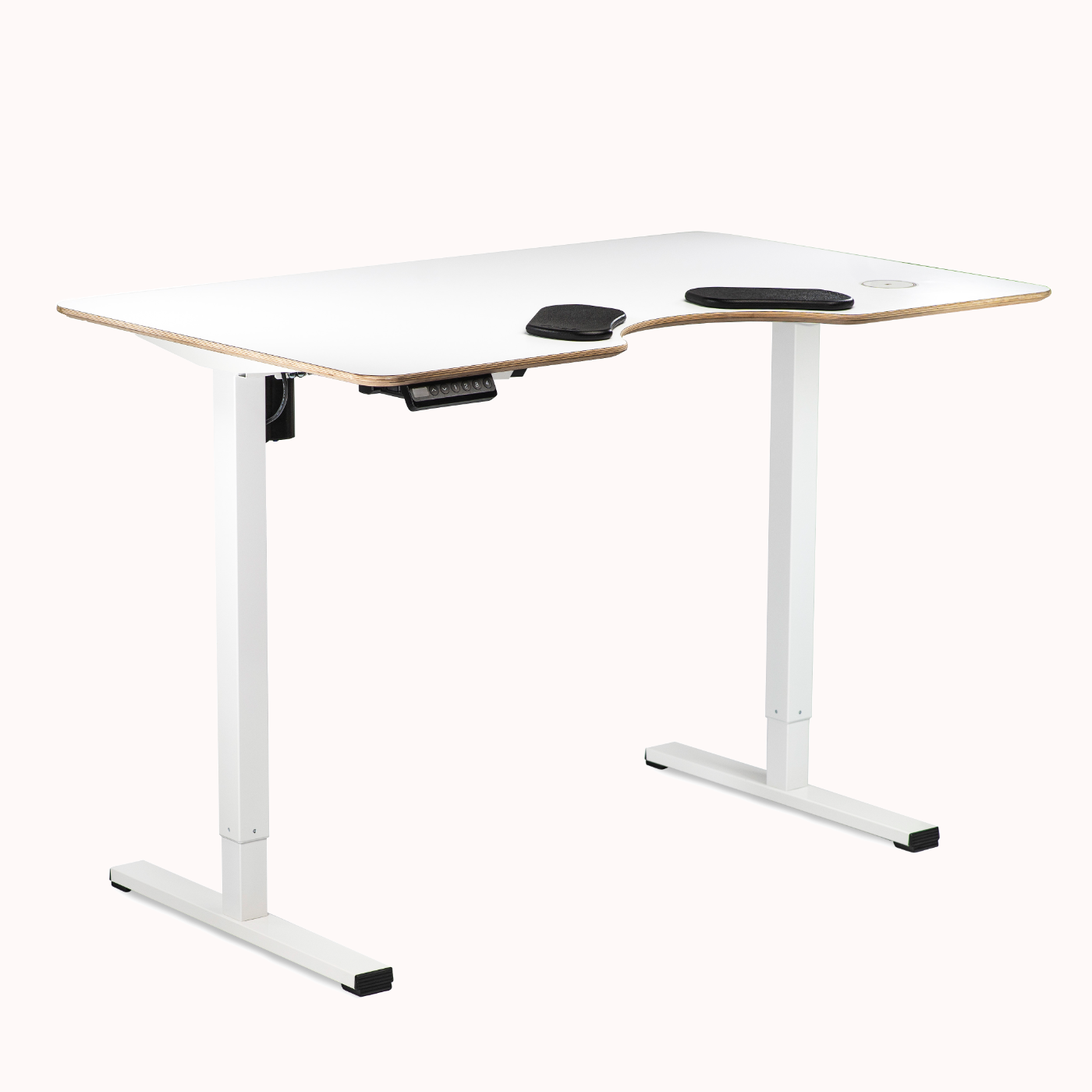 Salli Opti Desk - elektrisch höhenverstellbarer Schreibtisch mit Bauchausschnitt, verstellbar 72-117cm