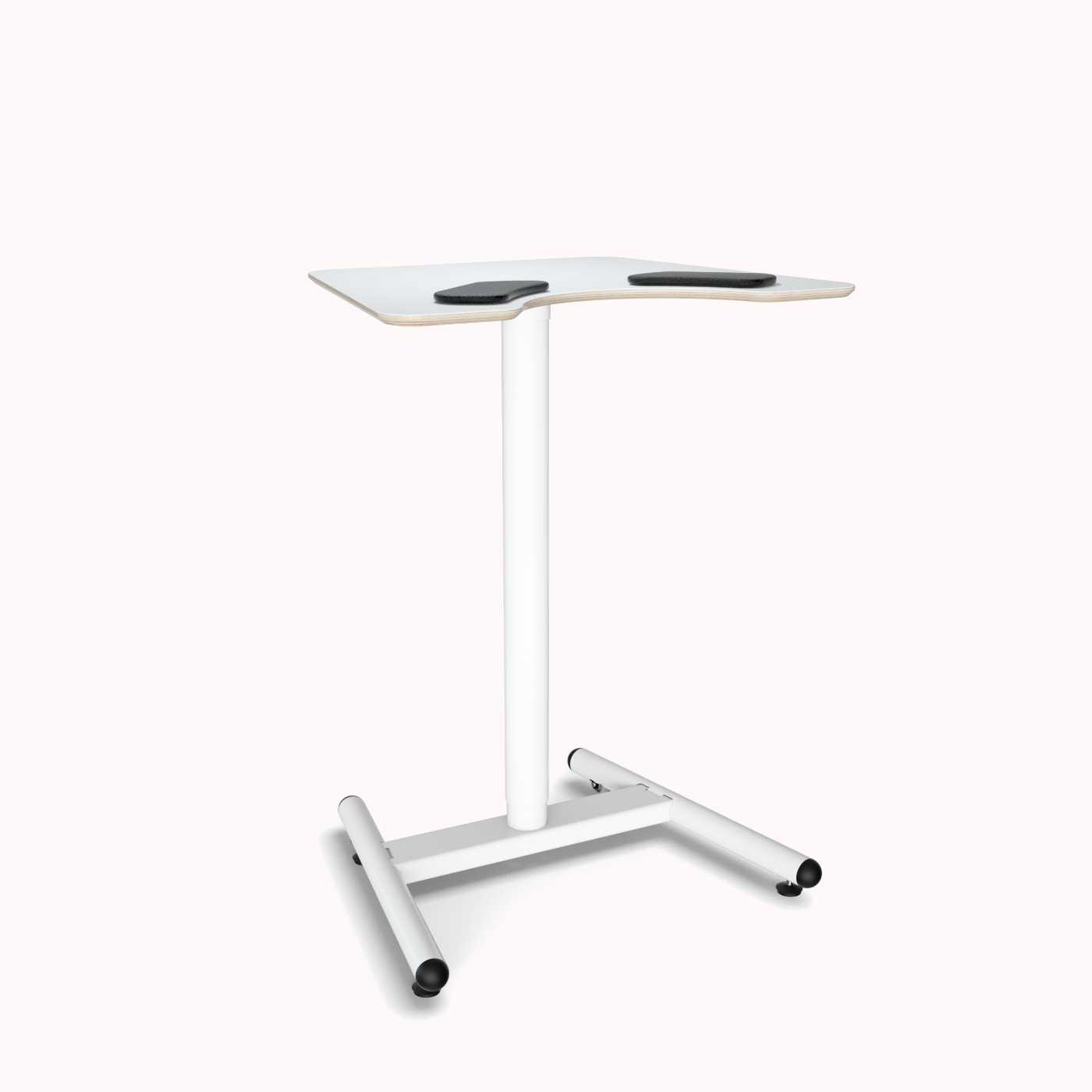 Salli Small Desk - Schreibtisch mit Bauchausschnitt, verstellbar 74-118cm